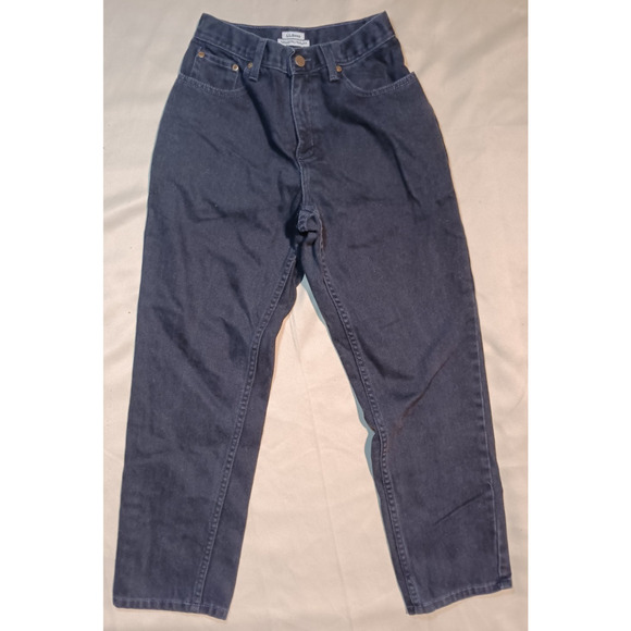 L.L. Bean Denim - LL Bean Jeans 4 Petite Black Denim Double L Relaxed Fit Straight Leg Mid Rise